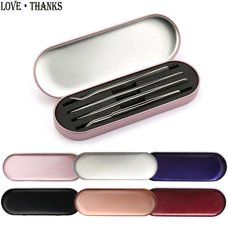 

Tinplate Case Storage For Eyelash Eextension Tweezers Eyelash Extension Tools Box For Tweezers Portable Safe Makeup Tool
