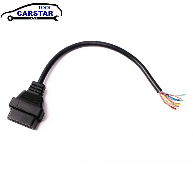

50 шт./партия 16-контактный Штекерный разъем OBD2 для ELM327 Удлинительный адаптер OBD кабель OBDII 16-контактный адаптер OBD 2 открывающийся гнездовой кабель