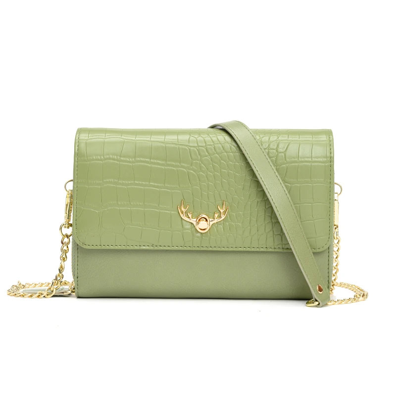 

2020 Trend New Female Messenger Shoulder Bag Wild Deer Head Small Square Bags Fashion Chain PU Leather Women Corssbody Bag