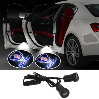 

2pcs LED Logo Car Door Light for MustangTamiya Scania R620 R470 Scania Logo Courtesy Light Scania LED Door Warning Light