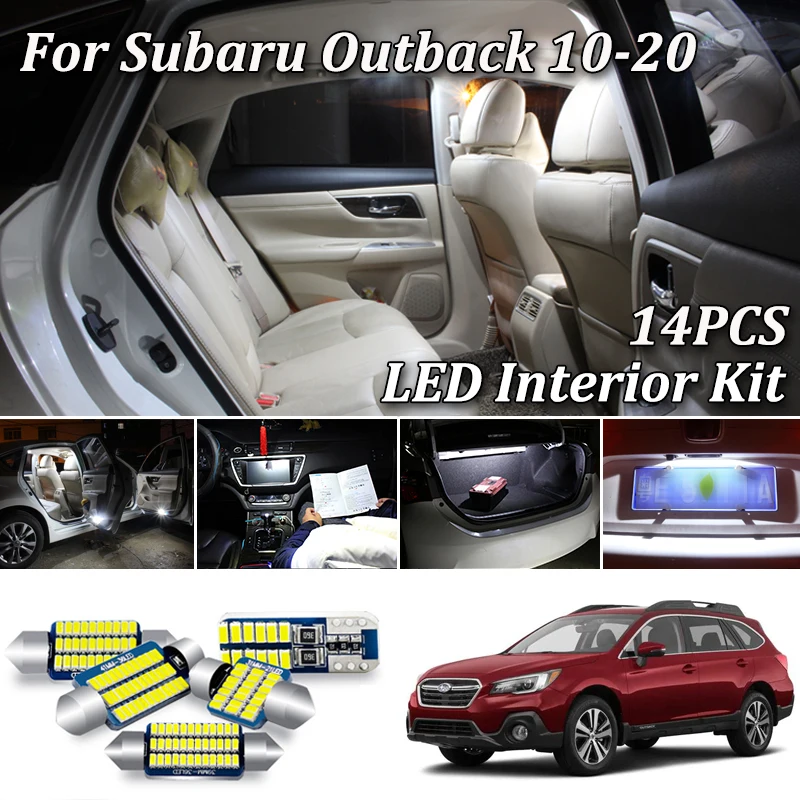 14 шт. освещение для номерного знака Subaru Outback BR BS 2010 2011 2012 2013 2014 2015 2016 2017 2018 2019 2020 |