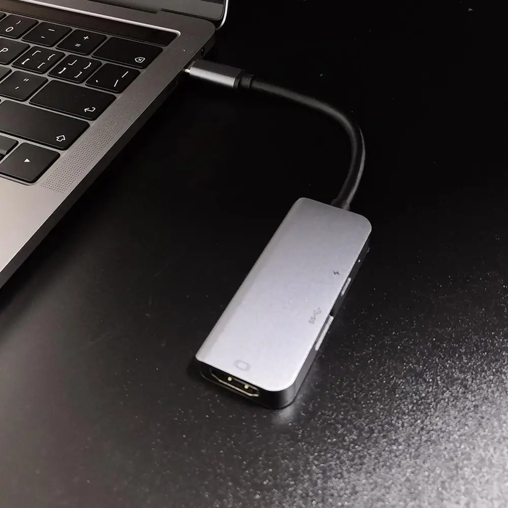 USB C к HDMI цифровой многопортовый концентратор адаптер тип-c к HDMI 4K адаптер с USB 3,0 USB-C 3,1 Для MacBook12 Mac Pro13