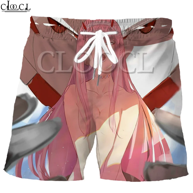 CLOOCL Anime Darling In The Franxx Zero Two Shorts Fashion Casual Beach Pants 3D Print Men Sports Hip Hop Summer Leisure