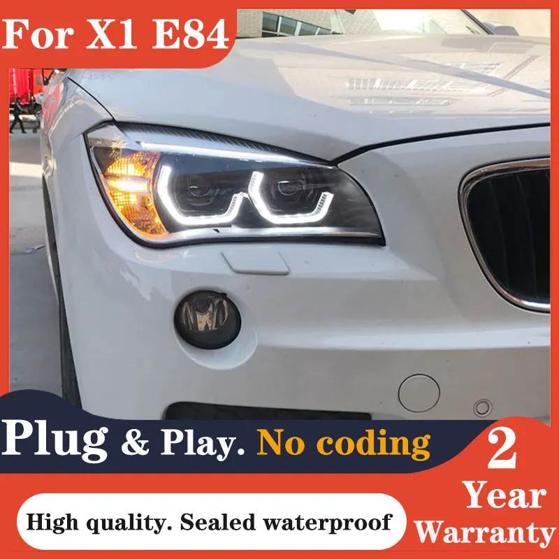 

Автомобильные товары, фары для BMW X1 E84, фары 2011-2015, новые светодиодный ные фары «ангельские глазки» DRL Hid Биксеноновые автомобильные аксессуары
