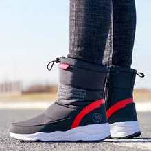 Женские зимние ботинки; нескользящие Водонепроницаемые зимние ботинки; женские ботинки из толстого плюша; зимняя женская обувь высокого качества