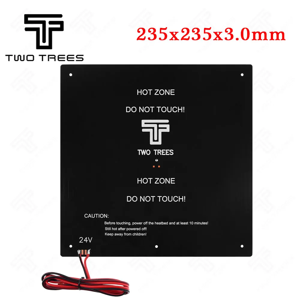 Горячая кровать алюминиевая Тепловая кровать 24 в PCB 235*235*3,0 мм часть для сапфира профессиональный принтер Горячая кровать 3D Тепловая кровать часть 3 мм алюминиевая пластина