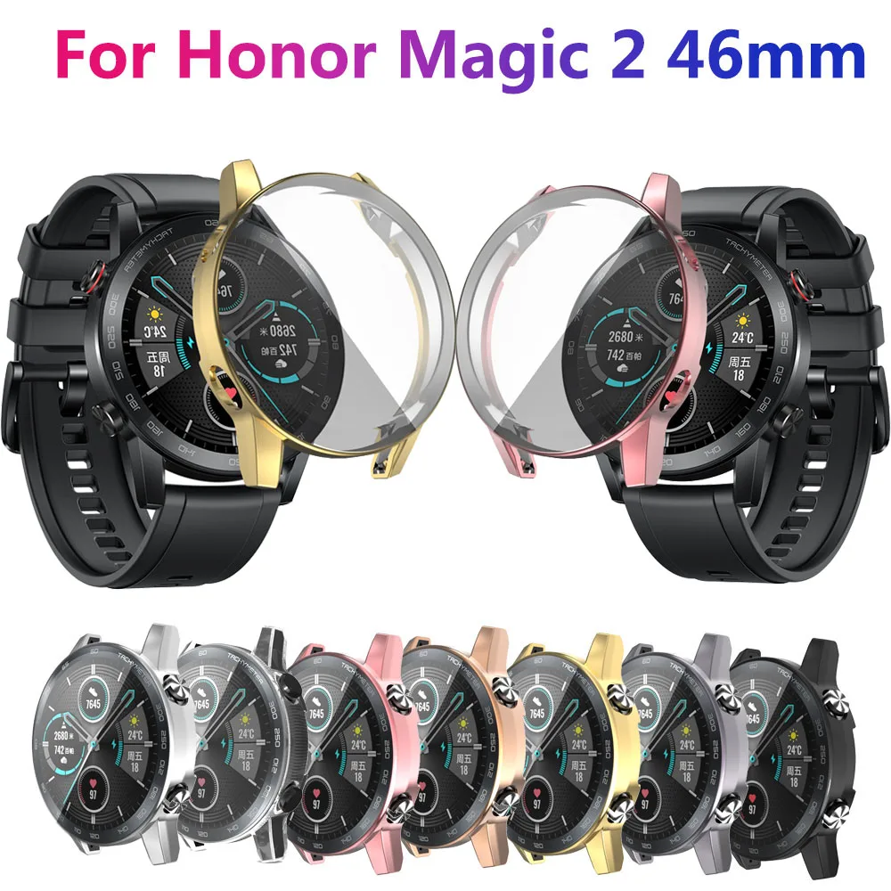 Electroplated-tpu-all-inclusive-protective-cover-for-Huawei-Honor-Magic-watch-2-tpu-soft-case-46mm