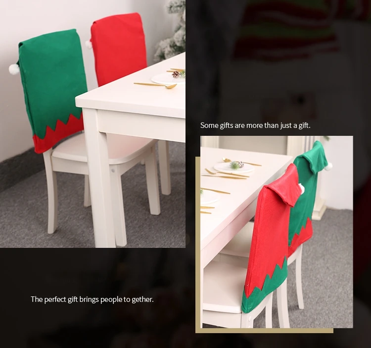 Taoup Merry Christmas Elf Чехол для стула «Рождество» украшение стола для дома Рождественский держатель стула сумки Рождественская шляпа Санта-Клаус Noel