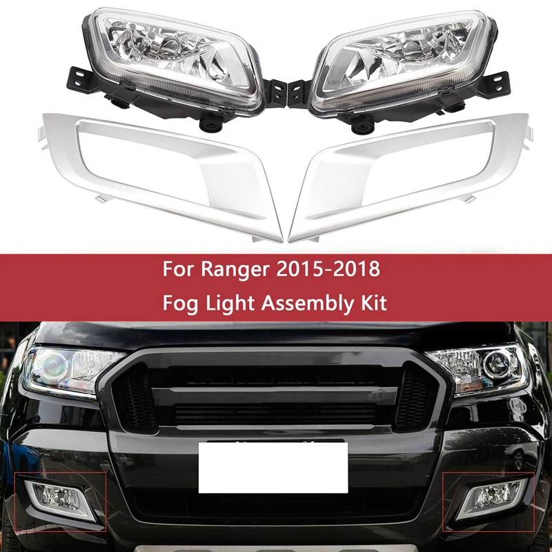 US $67.75 Car Front Bumper Fog Light Lamp Assembly with Bulb Switch Wiring Kit for Ford Ranger 2015 2016 2017 2018