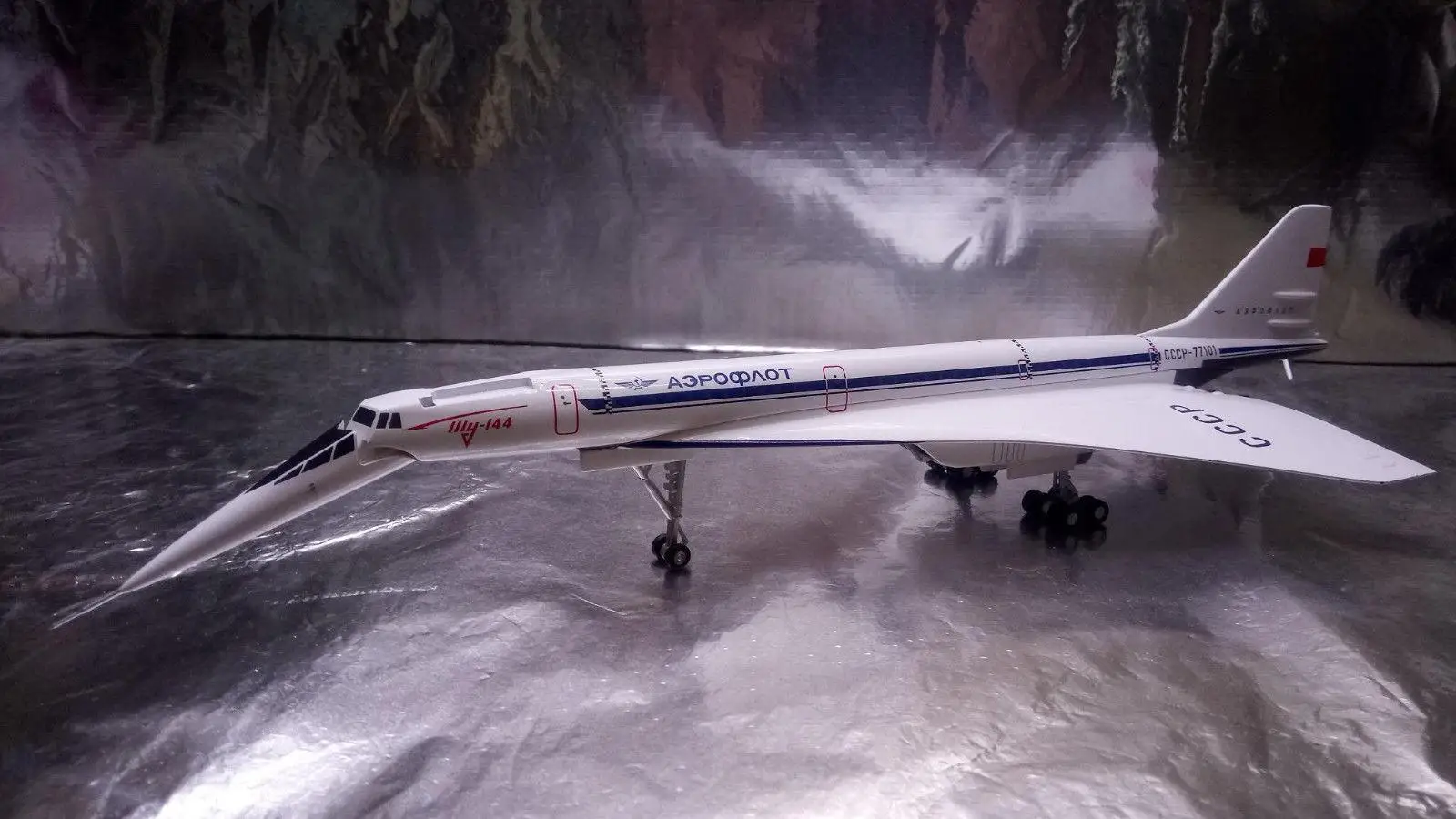 Эрпа советской Аэрофлота Туполева TU-144S 1/200 литья под давлением модель самолета