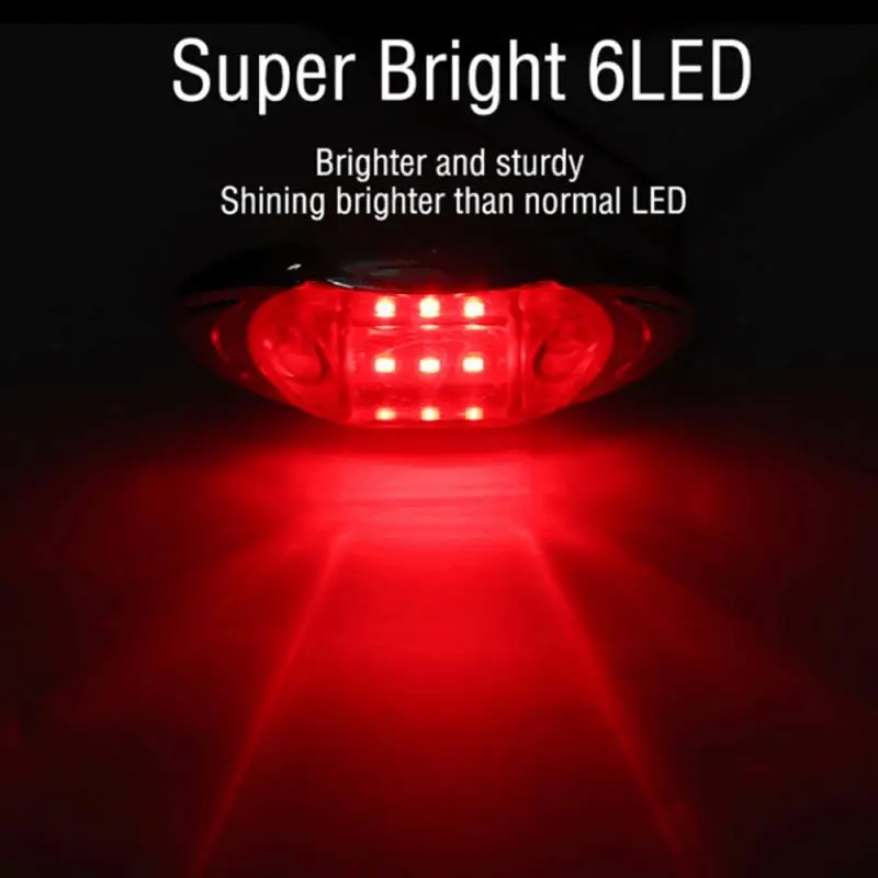 1PC LED Car Front Side Light Marker Turn Signal Indicator Lights Truck Van Trailers 24V White Amber |