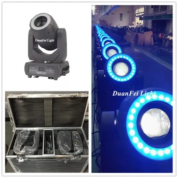 

(2pcs+flycase) 2020 NEW Arrvial Stage Product LED moving head 150W spot + wash led round rgb 3in1 Dmx lyre gobos moving head led