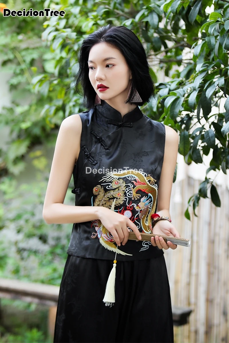 2022 women ethnic vest top chinese 