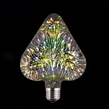 

Fireworks Light 3D Heart KTV Holiday Home Decor Christmas 3D Fireworks Bulb Fireworks Bulb LED Lamp Retro Creative Colorful E27