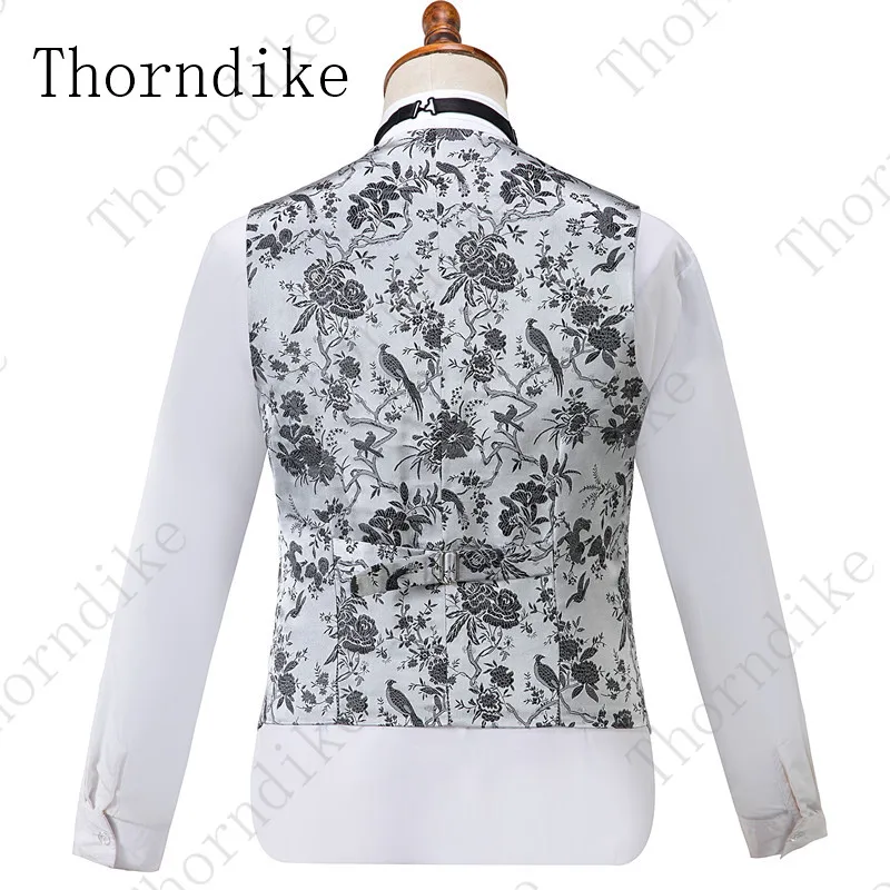 Thorndike/костюм из 3 предметов для мужчин; Новинка; приталенный повседневный костюм Terno Masculino; большие размеры; костюмы на одной пуговице; Главная сцена; смокинг