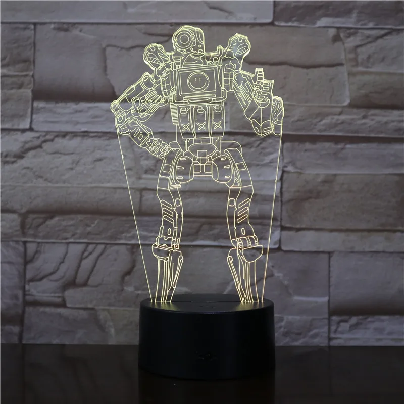 Трансформаторы 3D ночник сменная лампа настроения светодиодный светильник DC5V USB 3AA батарея декоративная настольная лампа с пультом дистанционного управления 3580