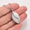 Dropshipping Teardrop Urn Necklaces Stainless Steel Inlay Crystal Keepsake Memorial Cremation Jewelry for Ashes 1