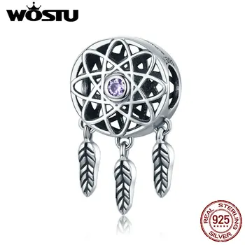 

WOSTU New Fashion 925 Sterling Silver Beautiful Dream Catcher Holder Beads fit Original wst Charm Bracelet Jewelry DXC330