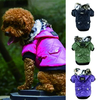 Winter Dog Clothes Warm Thicken Coat Jacket for Puppy Pet Fur Hoodie for Small Medium Dogs Chihuahua French Bulldog Clothing 6