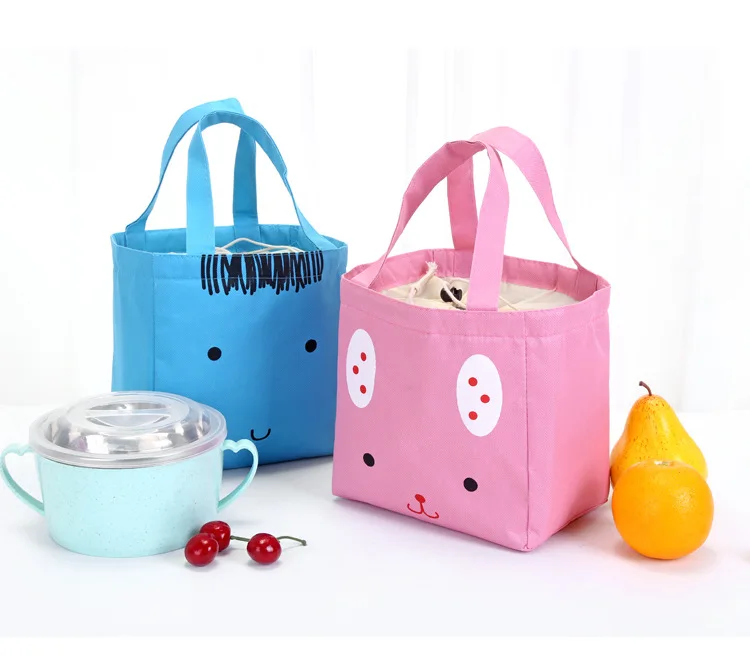 Yan qi Christmas Cartoon Insulated Bento Box Bag Lunch Box Bag Cold Insulation Lunch Bag Lunch Box Bag Hand Thick Lunch Box Bag