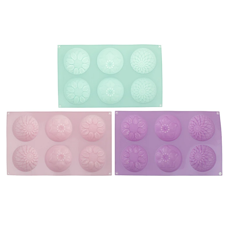 

Silicone Soap Mold Flower Pattern Rectangular Handmade Soap Making DIY Mould
