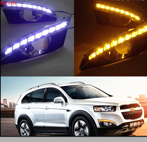 

DRL For CHEVROLET CAPTIVA 2011 - 2016 Turn Signal Relay Car-styling 12V LED Daytime Running Lights with fog lamp hole