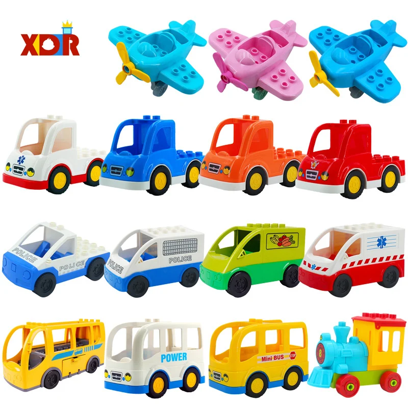 Children Toys Brick Train Building-Blocks Airplane Gifts Cartoon Big-Size