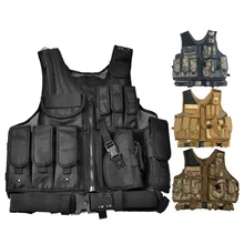 Тактический жилет долговечная сетка жилет со съемным поясом и кобура для стрельбы, охоты, пейнтбола