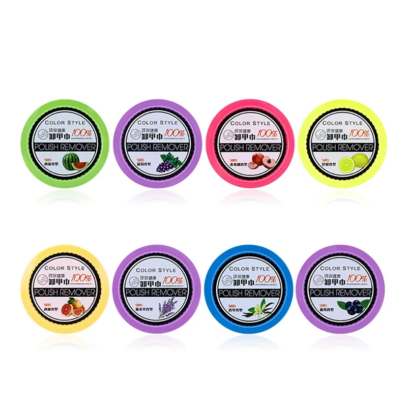 32pcs Fruit-flavored Nail Polish Removal Wipes No Irritation Easy To Use Disposable Nail Polish Remover Pads*u