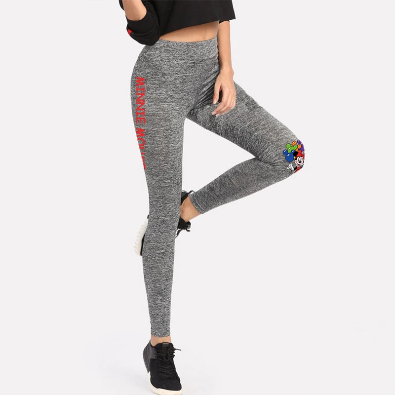 

Mickey Women Yoga Fitness Pants Running Gym Leggings Sports Sportswear Push Up Seamless leggins Gym Cartoon Tights yoga Pants