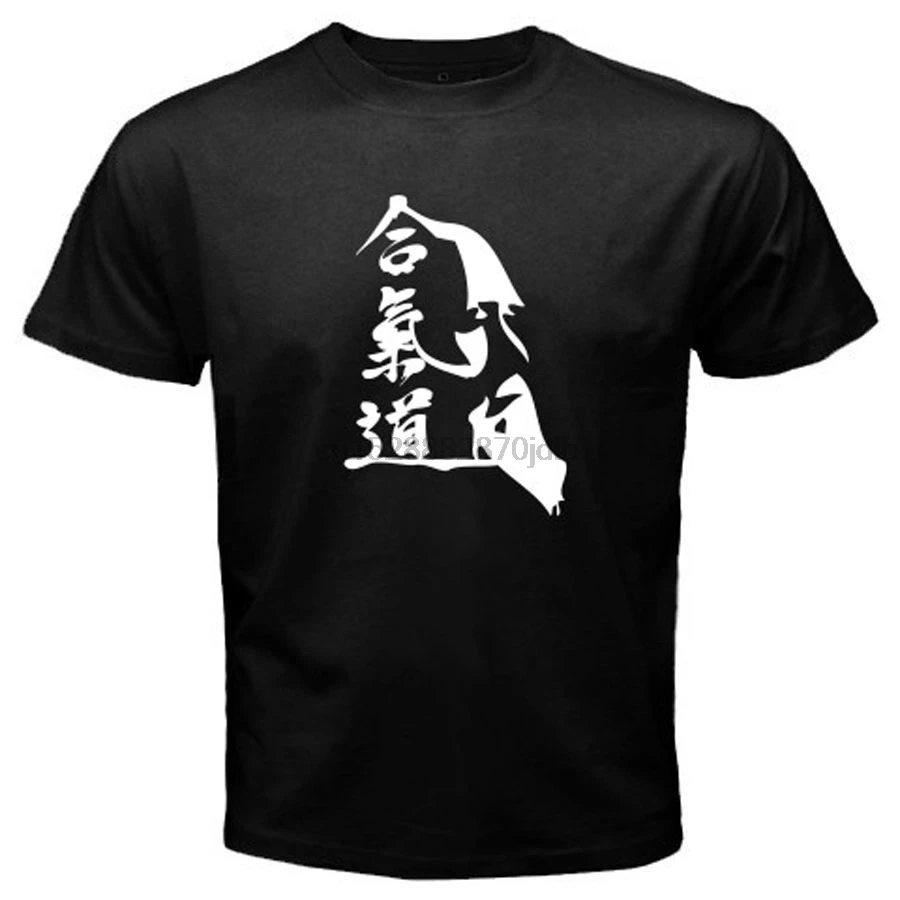 Новинка AIKIDO Sensei Master Martial Art Symbol Мужская черная футболка размер мультфильм Унисекс