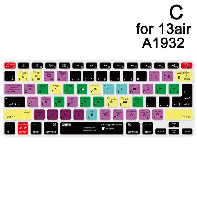 Film for Macbook Notebook Pro Keyboard Film 13.3/11/15 Shortcut Keys Function Keys Apples Keyboard Film J0K4