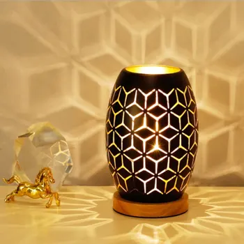 

Modern Iron LED Table Lamps For Living Room Bedroom Dimming Button Switch E14 LED Bedside Lamp for Home Decoration