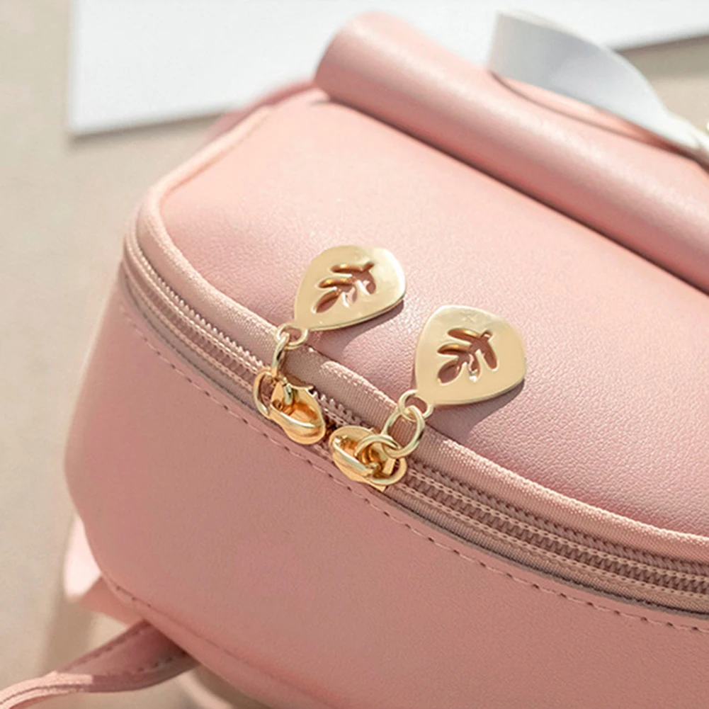 Mini Backpack Women Outdoor Travel Bowknot Faux Leather Multi-Function Small Backpack Knapsack Female Student Shoulder Bag