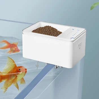 

Aquarium Fish Tank Intelligent Automatic Feeder Timer Food Dispenser 70ml LED Digital Display Feeding Machine Smart Device