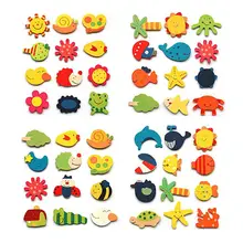 12 шт. деревянный магнит на холодильник стикер мультяшка солнце рыба магнитные наклейки для холодильника Образование Детские игрушки Искусство Декор