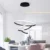Modern LED Chandelier Ceiling for Living Room Dining Kitchen Bla