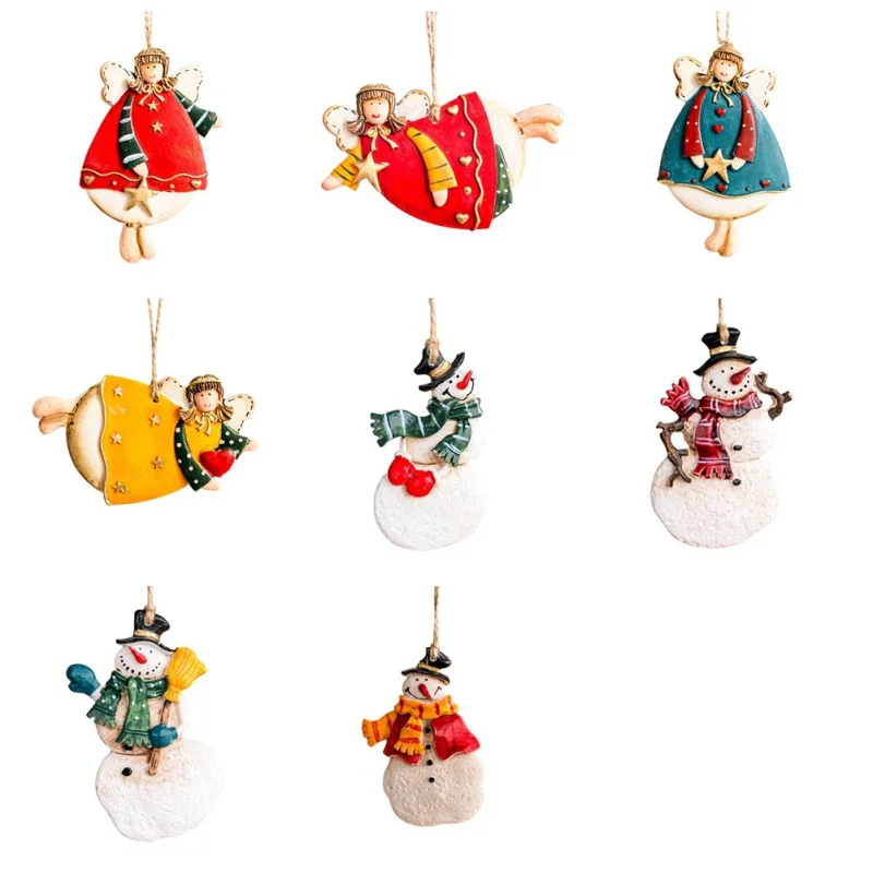 Christmas Gift Cartoon Shape Decoration Christmas Tree Pendant New Year Cute Ornaments lt