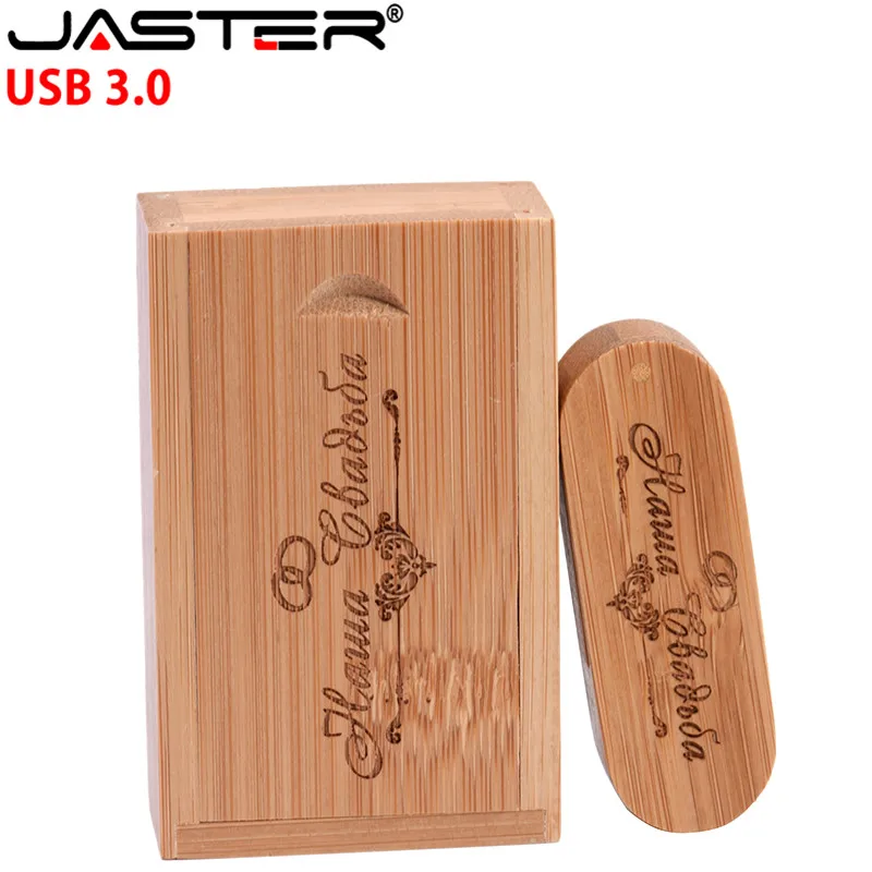 JASTER USB 3,0 с логотипом на заказ вращающийся деревянный USB флеш-накопитель Флешка карта памяти, Флеш накопитель 4 ГБ 16 ГБ 32 ГБ 64 ГБ 128 ГБ U диск