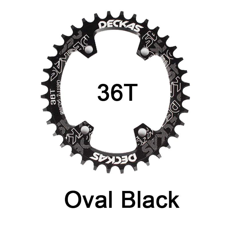 Oval 36T Black JIANKUN IXF шатун MTB 104BCD цепь 170 мм горный велосипед цепь для дорожного велосипеда кольцо цикл кривошипный набор винт Нижний Кронштейн BB - Цвет: Oval 36T Black