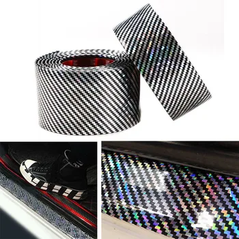 

100% Brand New 5CM*1M Colorful Car Door Sill Scuff Plate Guard Pedal Protector Strips Durable And Practical