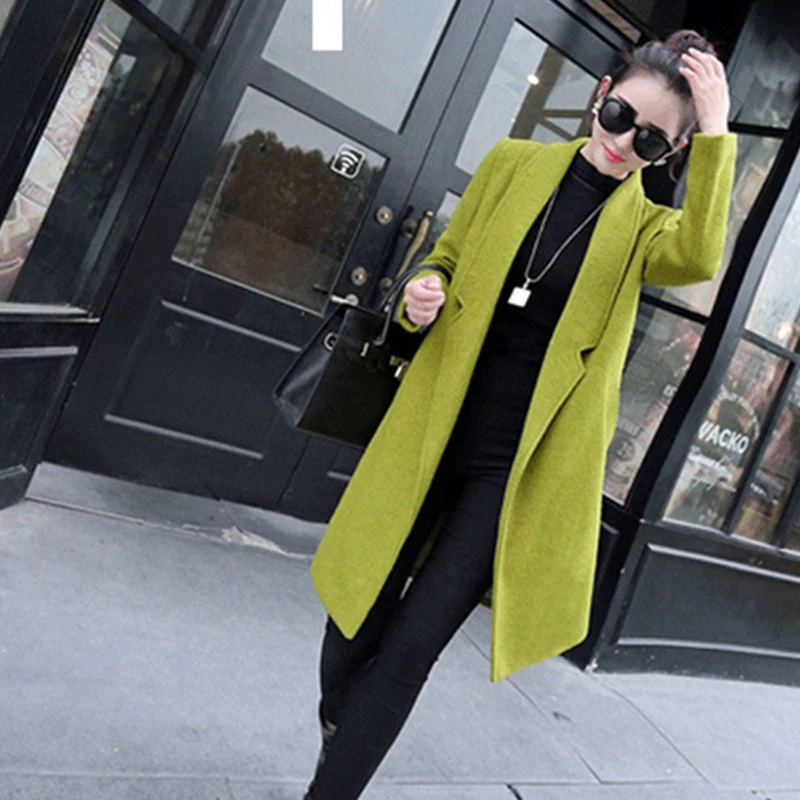 2023 Korean Fashion  Fashion Wool Cashmere Fall Cardigan Women Coat For Ladies