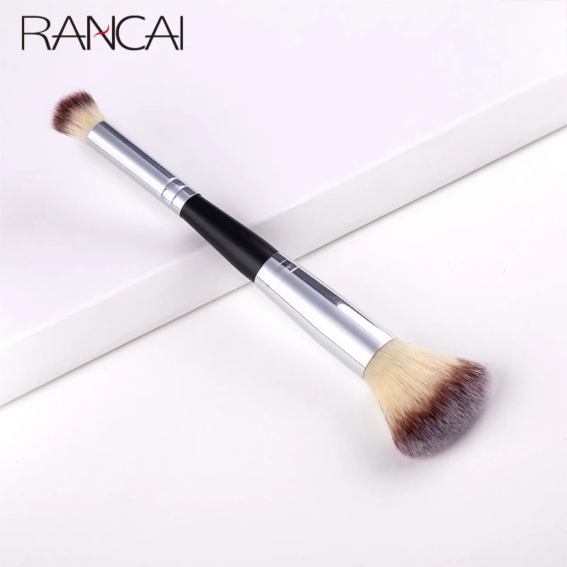 

Профессиональная Косметика RANCAI 1 шт., инструмент для макияжа с двойной головкой, многофункциональные тени для век, хайлайтер, румяна, пудра, Кисть для макияжа