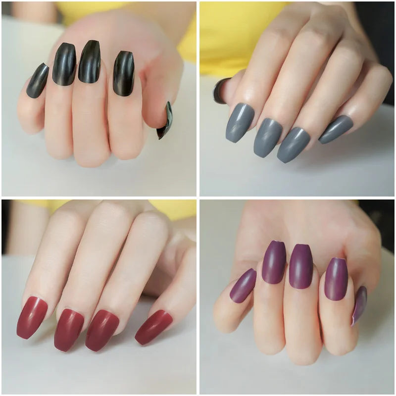 5 компл. Гроб накладные ногти полное покрытие длинные балерины накладные ногти Советы ABS Искусственные женские DIY украшения для ногтей