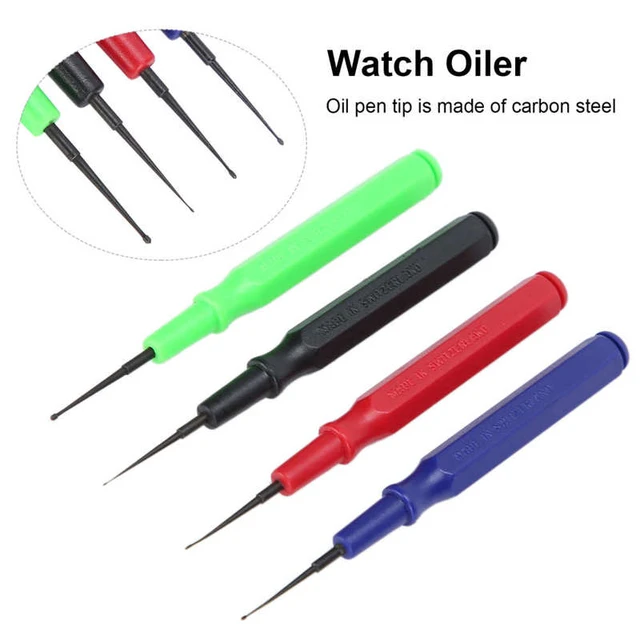 4Pcs Lubricant Precision Oiler Oil Pin Pen Needle Watch Jeweler