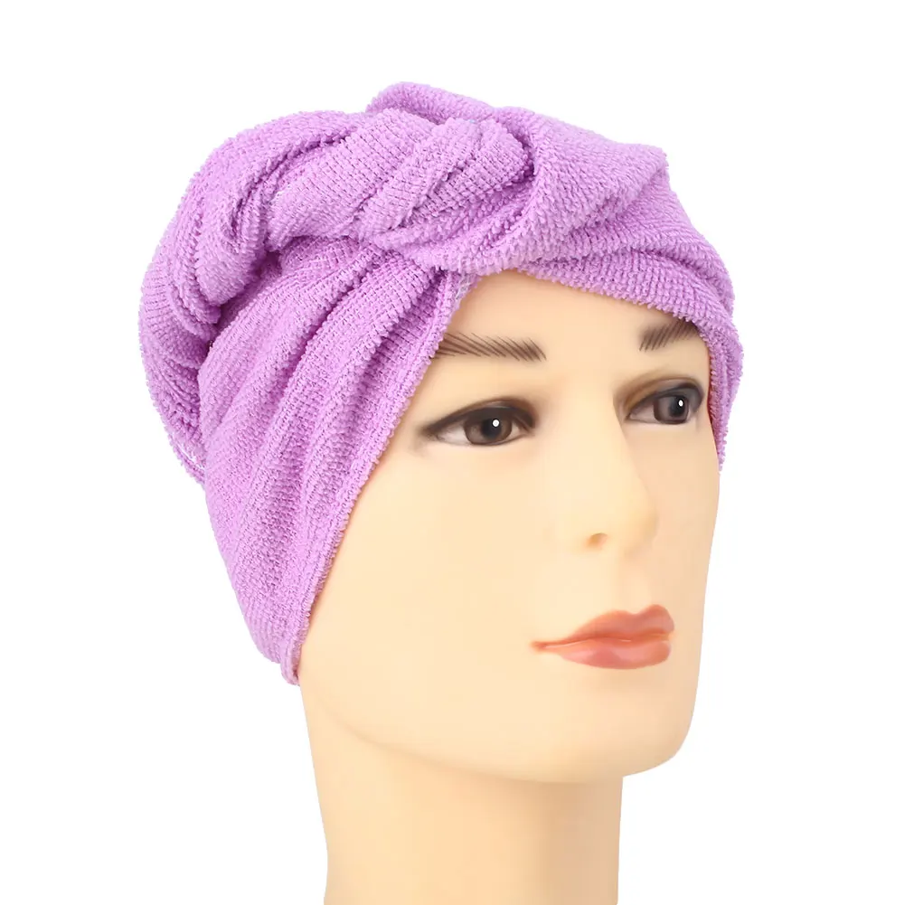 Быстросохнущая насадка для полотенец из волокна, Фен для сушки волос, удобный фен для купания, спа-ванна для душа - Color: Purple