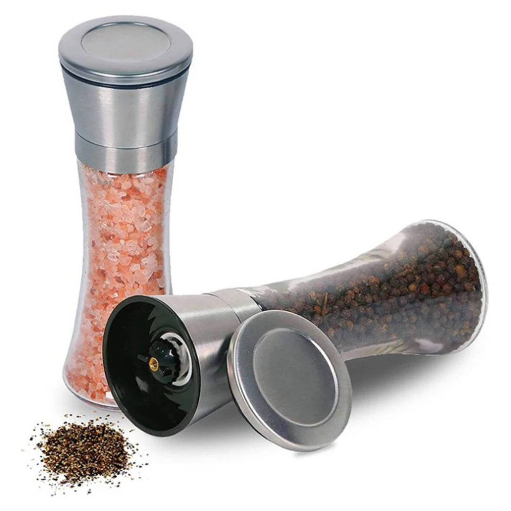 

New Salt and Pepper Spice Grinders Manual Mill Large Stainless Steel Mill Grinder Adjustable Coarseness Kitchen Accessories