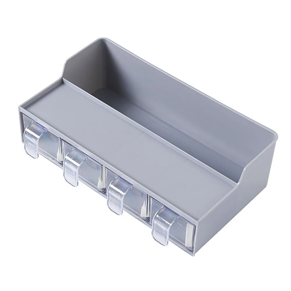 Nordic gray Multi-Function Spice Jar Seasoning Box Kitchen Rack Storage Utensils Supplies Salt Pepper Cumin Powder Seasoning Flavor Tools - Цвет: Nordic gray