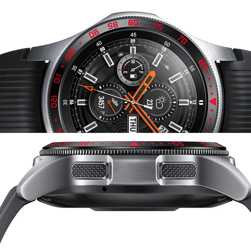Стальные кольца Frontier аксессуар для samsung Galaxy Watch 46 мм ТПУ Циферблат калибровки