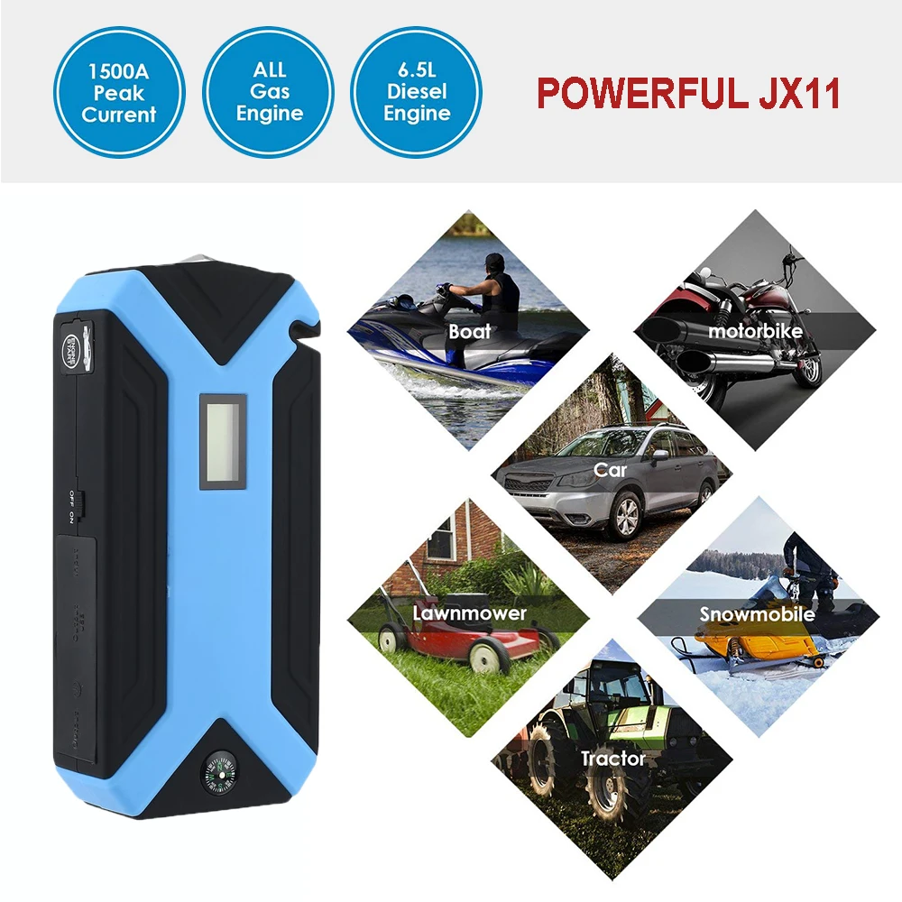 12V 82800 мА/ч, два USB выхода, Выход автомобиль скачок стартер Портативный автомобиля Зарядное устройство со вспышкой светильник Батарея Мощность банк аварийного Питание